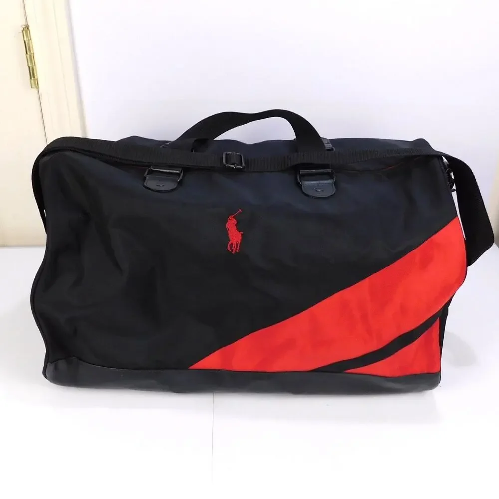 Polo Ralph Lauren Fragrances Promo Duffel Bag Black Red Pony Travel Gym 20x12x12